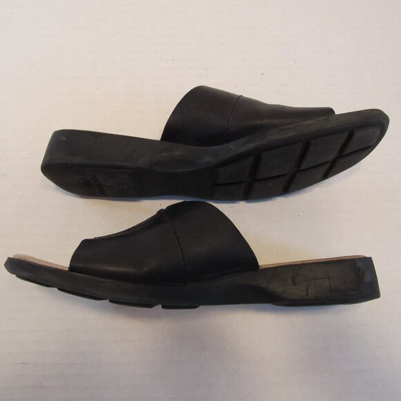 Dockers Daytona Black Open Toe Leather Slide Slip On Comfort Sandal Size 6M - Picture 5 of 8
